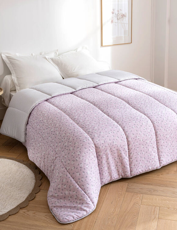 Couette microfibre imprimé Printemps 400 g/m² (parme) Couette microfibre imprimé Printemps 400 g/m² (parme)